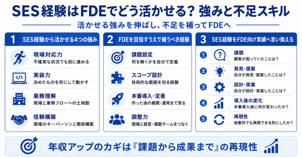 SES経験はFDEでどう活かせる？強みと不足スキル