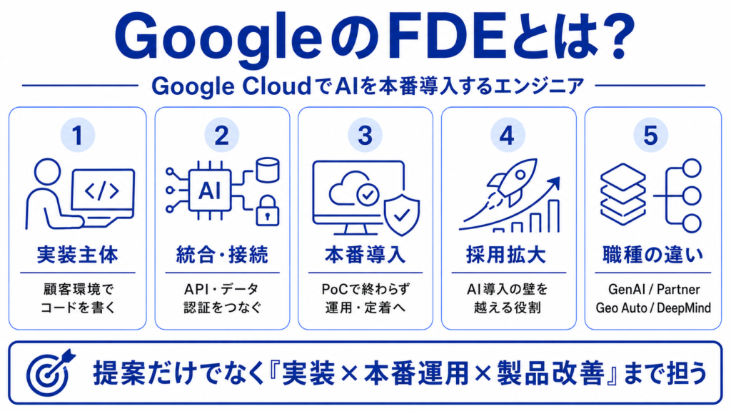 GoogleのFDEとは|Google CloudでAIを本番導入するエンジニア